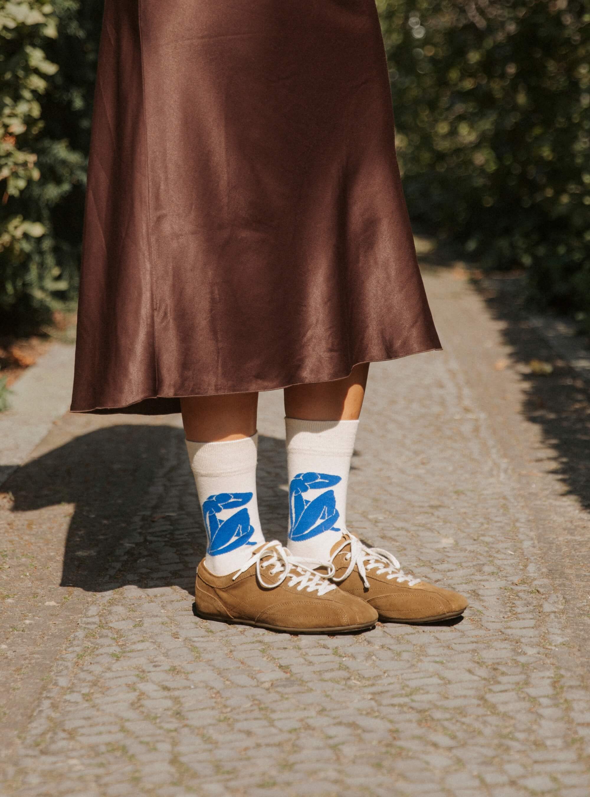Blue Nude sokken gedragen