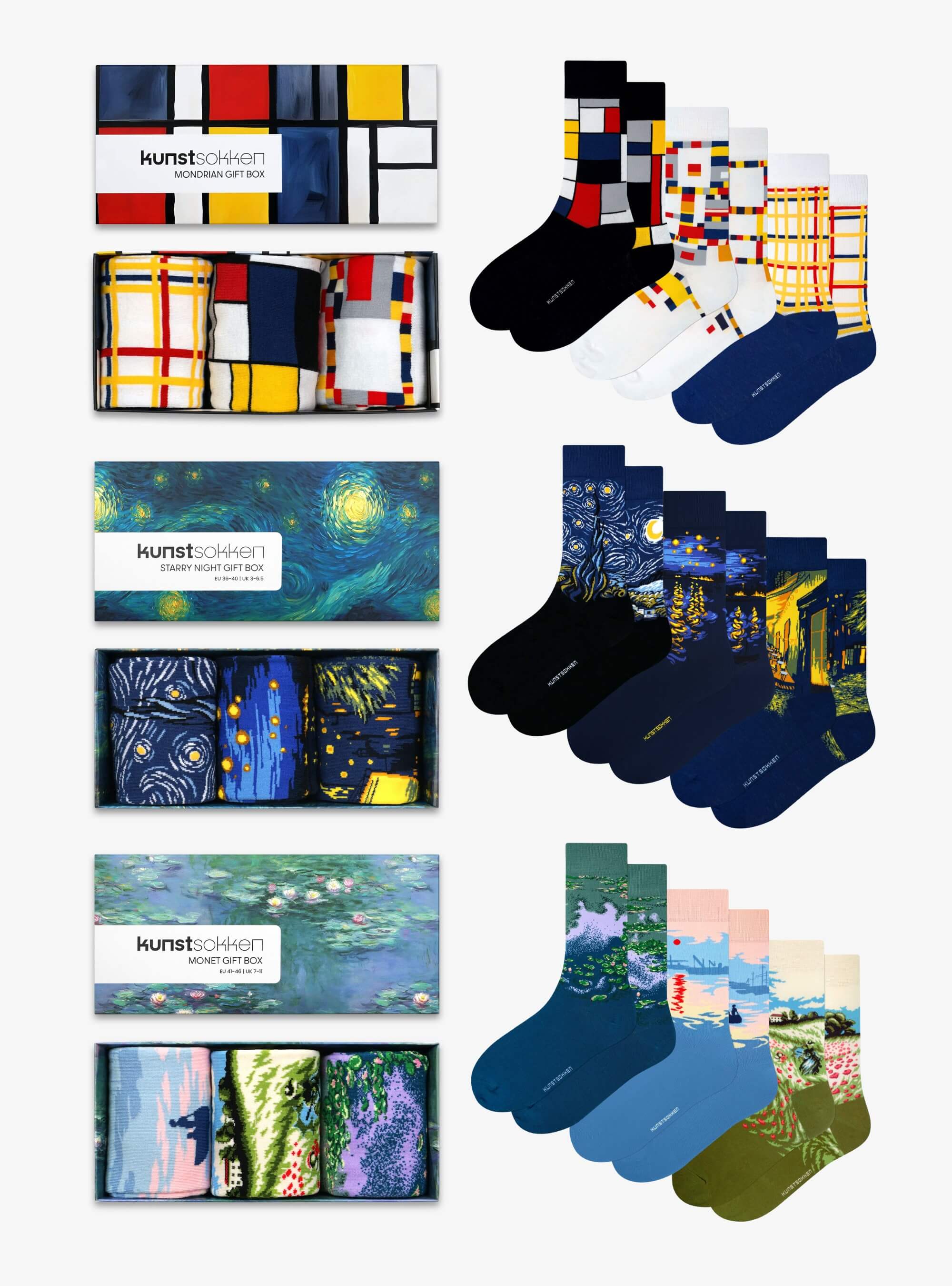 Ultieme Cadeaubundel: Mondriaan, Van Gogh & Monet