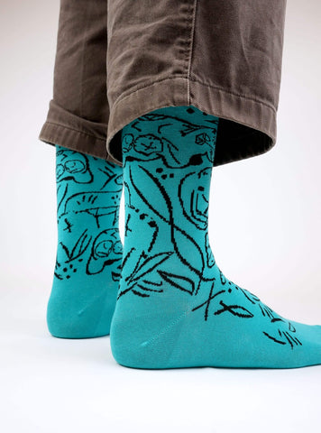 Staand Beeld van Nijlpaard - Turquoise