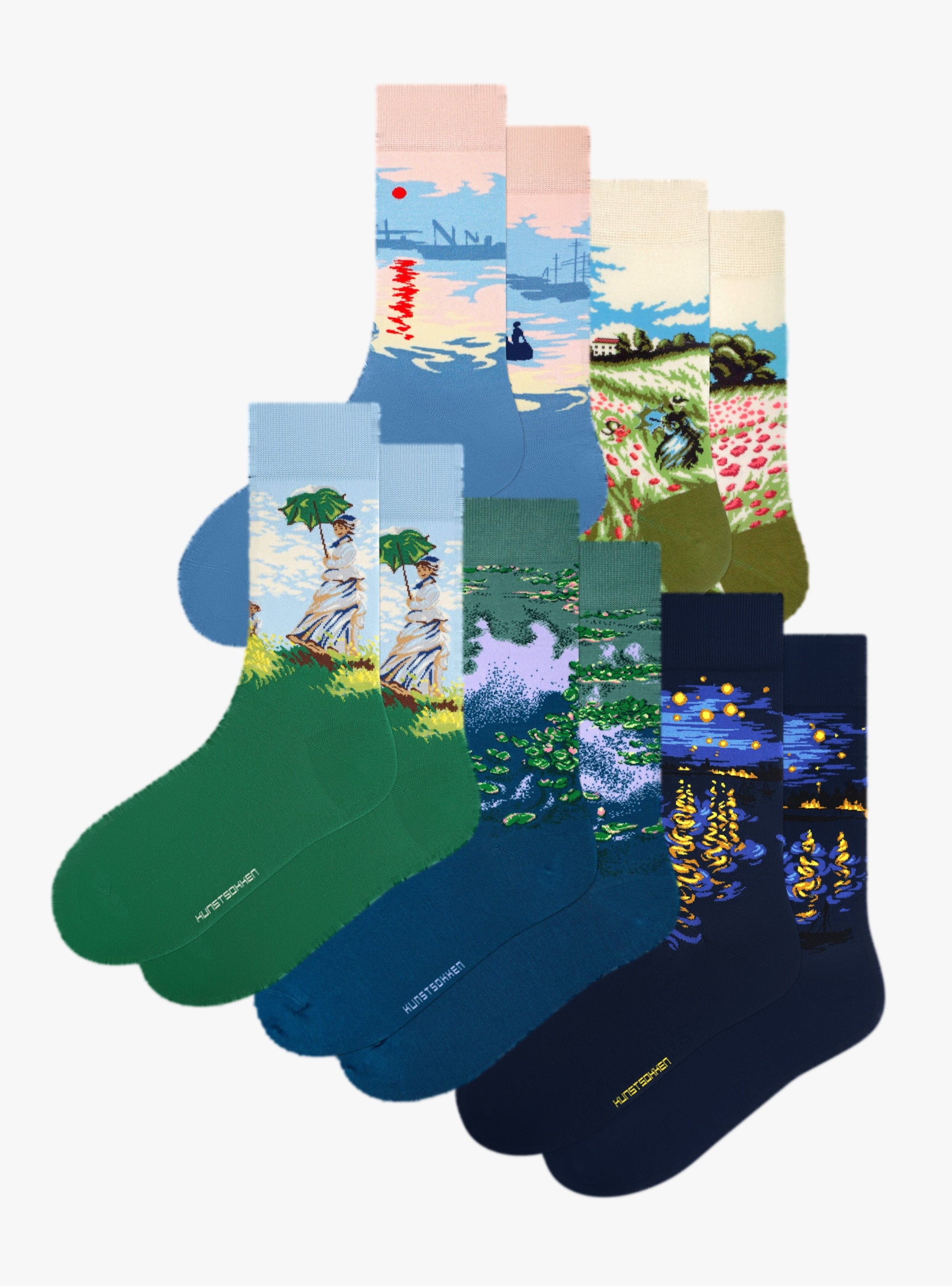 Impressionisme 5-Pack - 5 paar kunstsokken