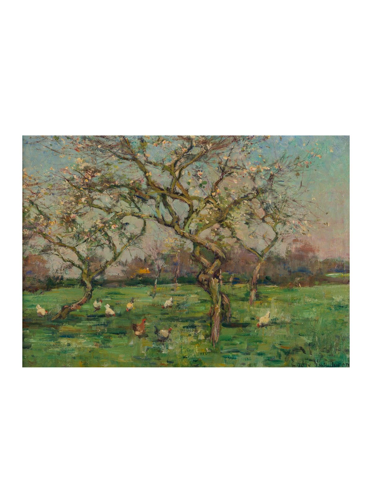 Emile Van Doren – Verger en fleurs, olieverf op doek, collectie Emile Van Dorenmuseum Genk